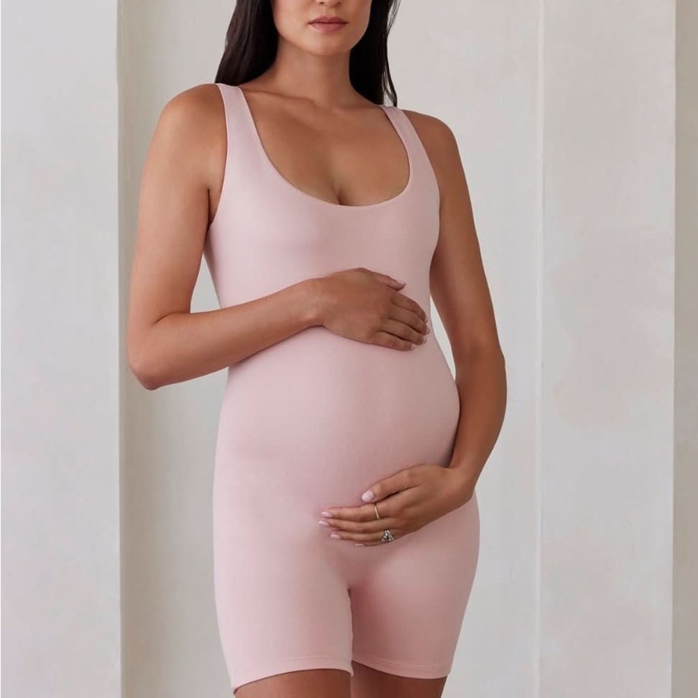 BUMPSUIT Cindy Maternity Romper S / DUSTY PINK